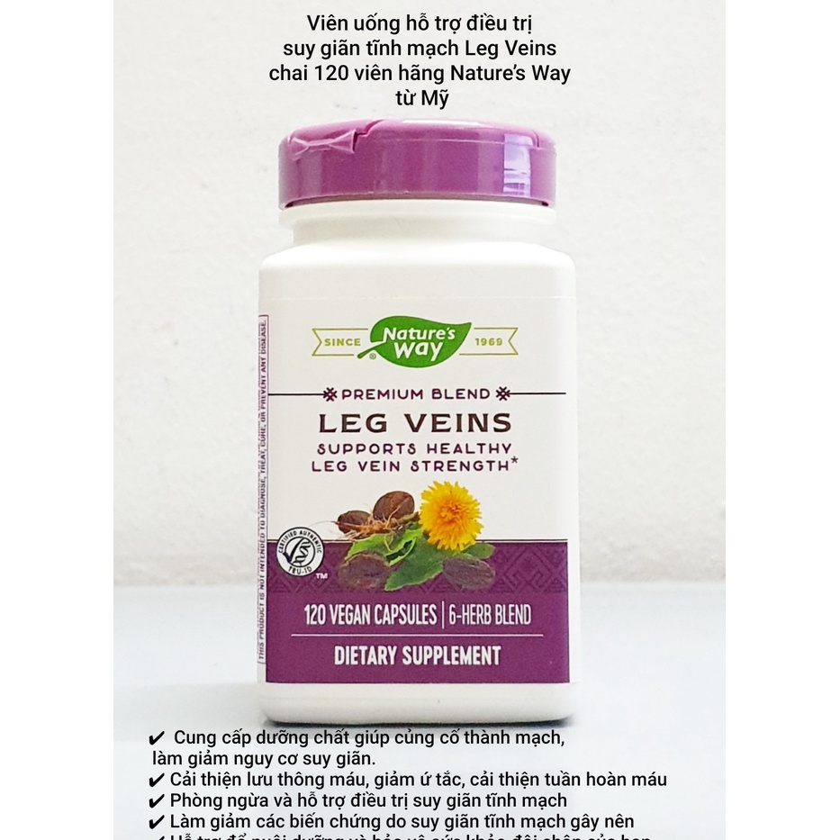 nhãn trày nhẹ date 2025  - Viên uống giảm 𝗦𝘂𝘆 𝗴𝗶𝗮̃𝗻 𝘁𝗶̃𝗻𝗵 𝗺𝗮̣𝗰𝗵 Leg Veins chai 120 viên hãng Nature’s Way từ Mỹ