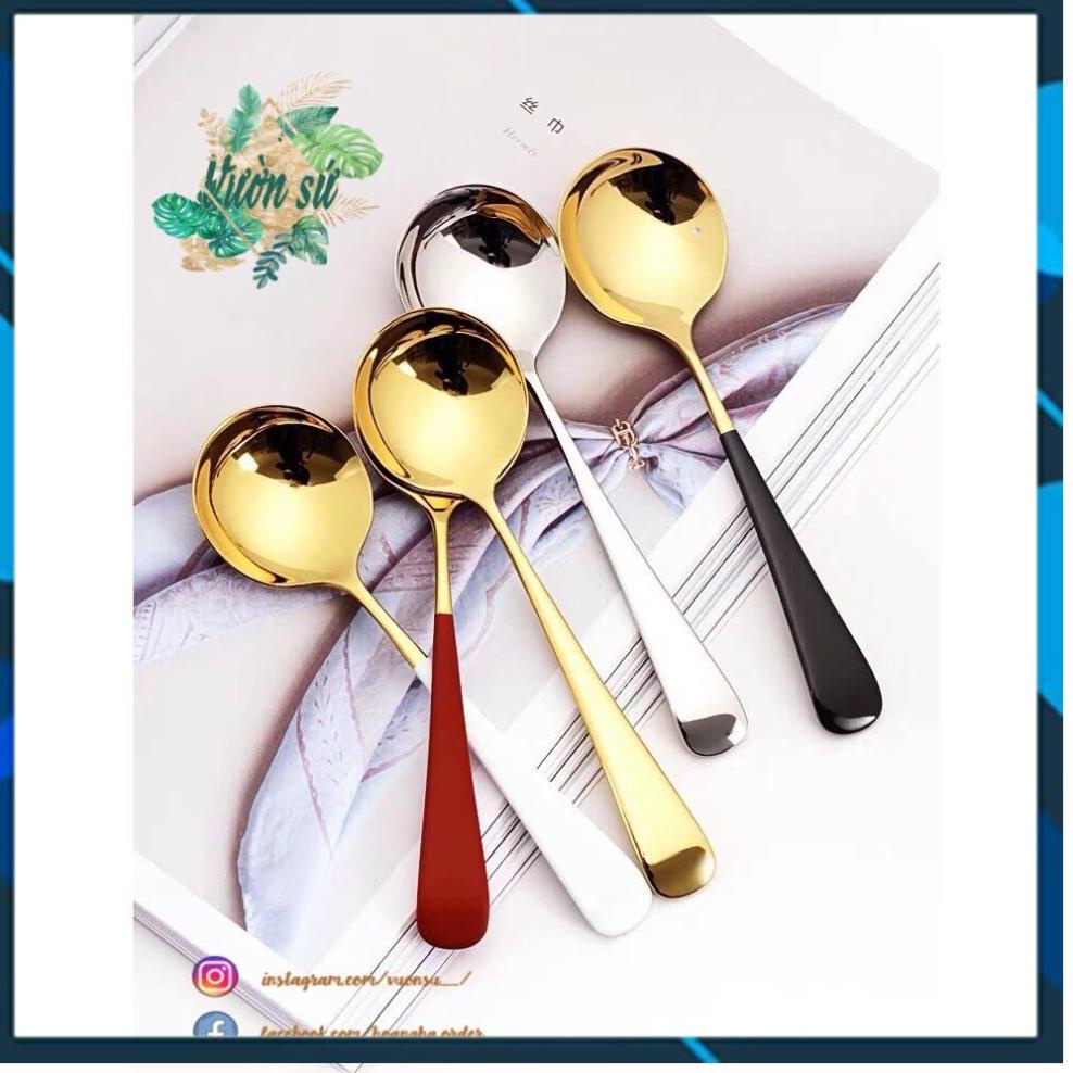 Thìa Inox Mạ Vàng - Thìa Gold Phong Cách Hiện Đại Sang Trọng