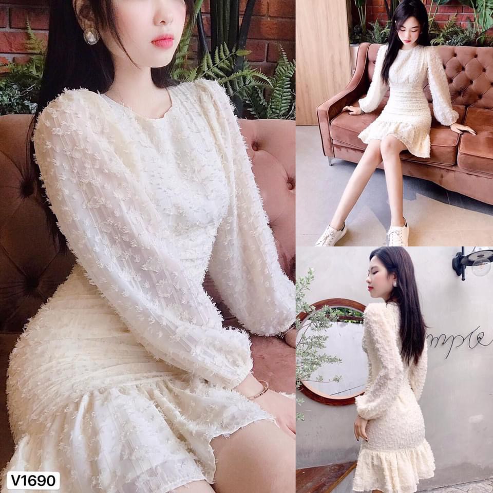 VÁY REN XÙ NHÚN LY LÔNG THỎ | BigBuy360 - bigbuy360.vn