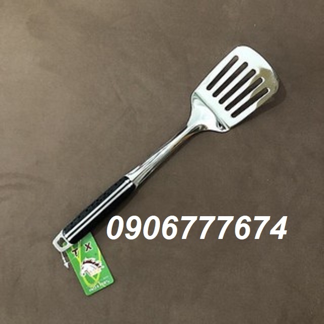 VÁ / MUÔI / SẠN inox cao cấp cán đen cách nhiệt chống nóng có lỗ và không lỗ
