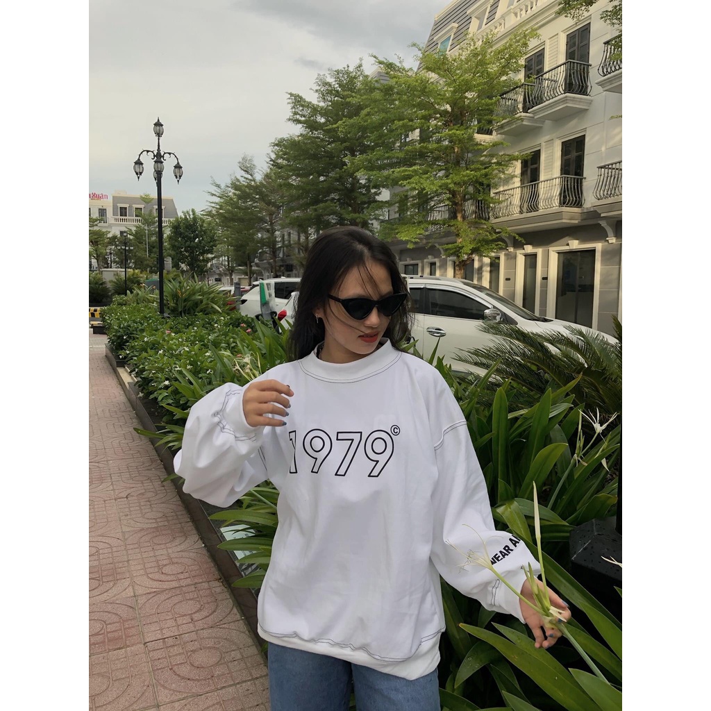 Áo Nỉ Ngoại In Chữ 1976 Dáng Rộng 2 Màu | BigBuy360 - bigbuy360.vn