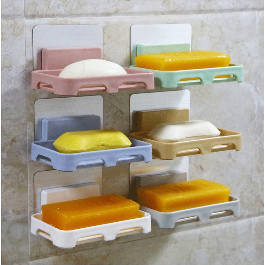 Giá Đỡ Xà Phòng Dán Tường Không Cần Khoan Tiện Dụng Cho Nhà Bếp/ Nhà Tắm
