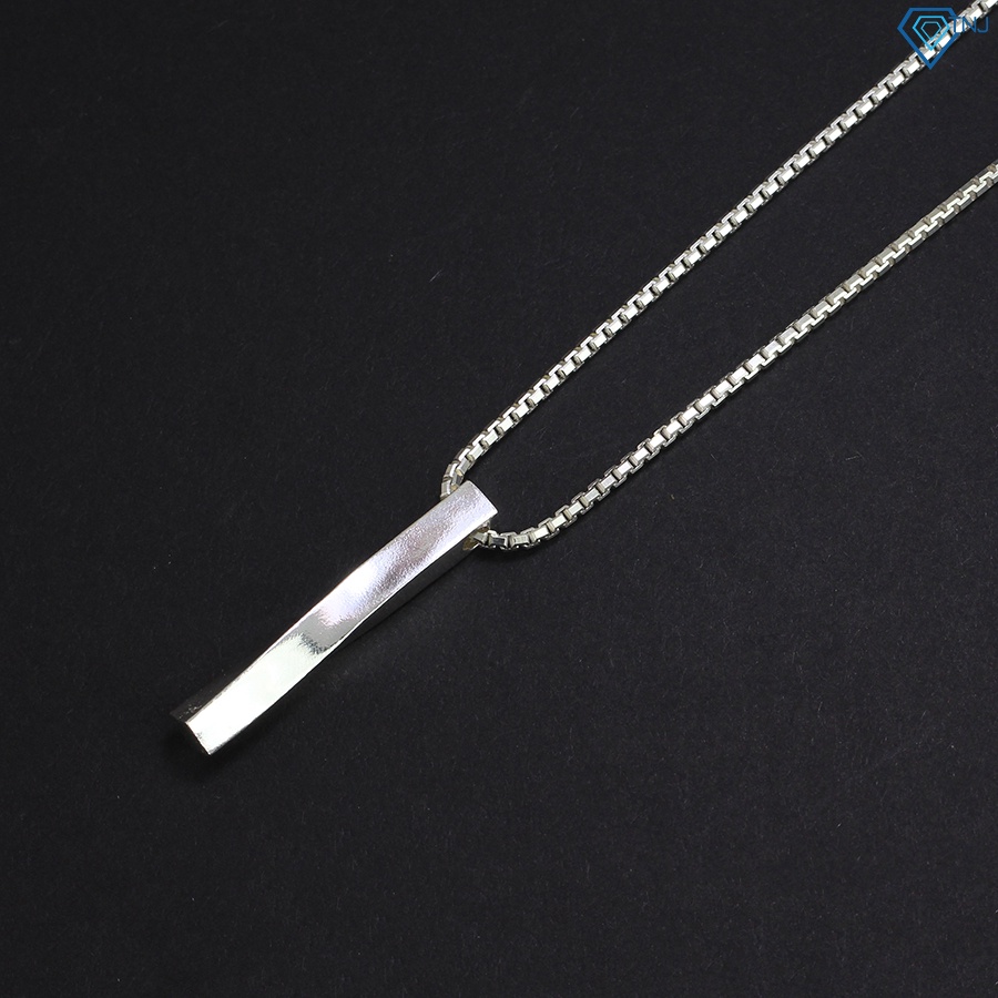 Dây chuyền bạc nam hình trụ xoắn khắc tên cá tính DCA0075 - Trang sức TNJ