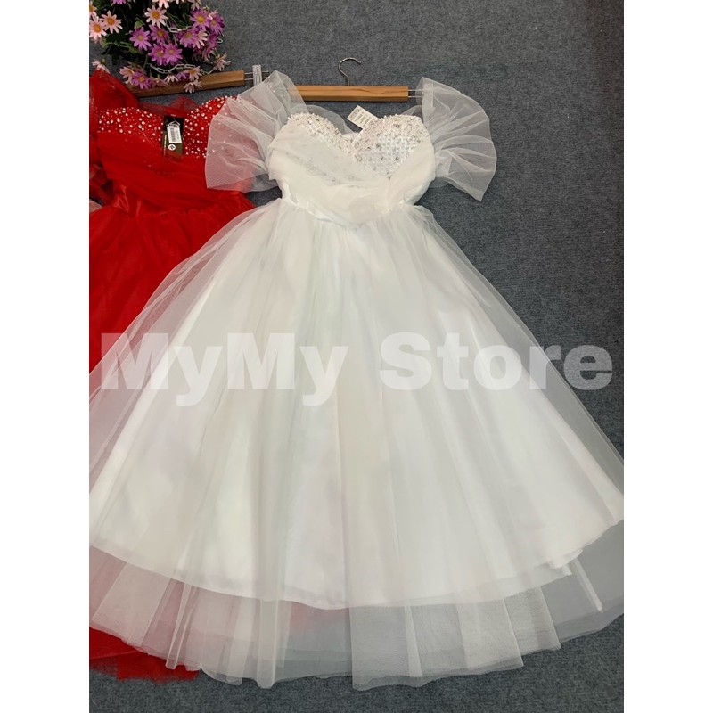 [Mã FAGREEN245 giảm 10% tối đa 30K đơn 99K] ĐẦM XOÈ PHỒNG CÔNG CHÚA LƯỚI CHÉO NGỰC ĐẮP KIM SA - MS282V | BigBuy360 - bigbuy360.vn