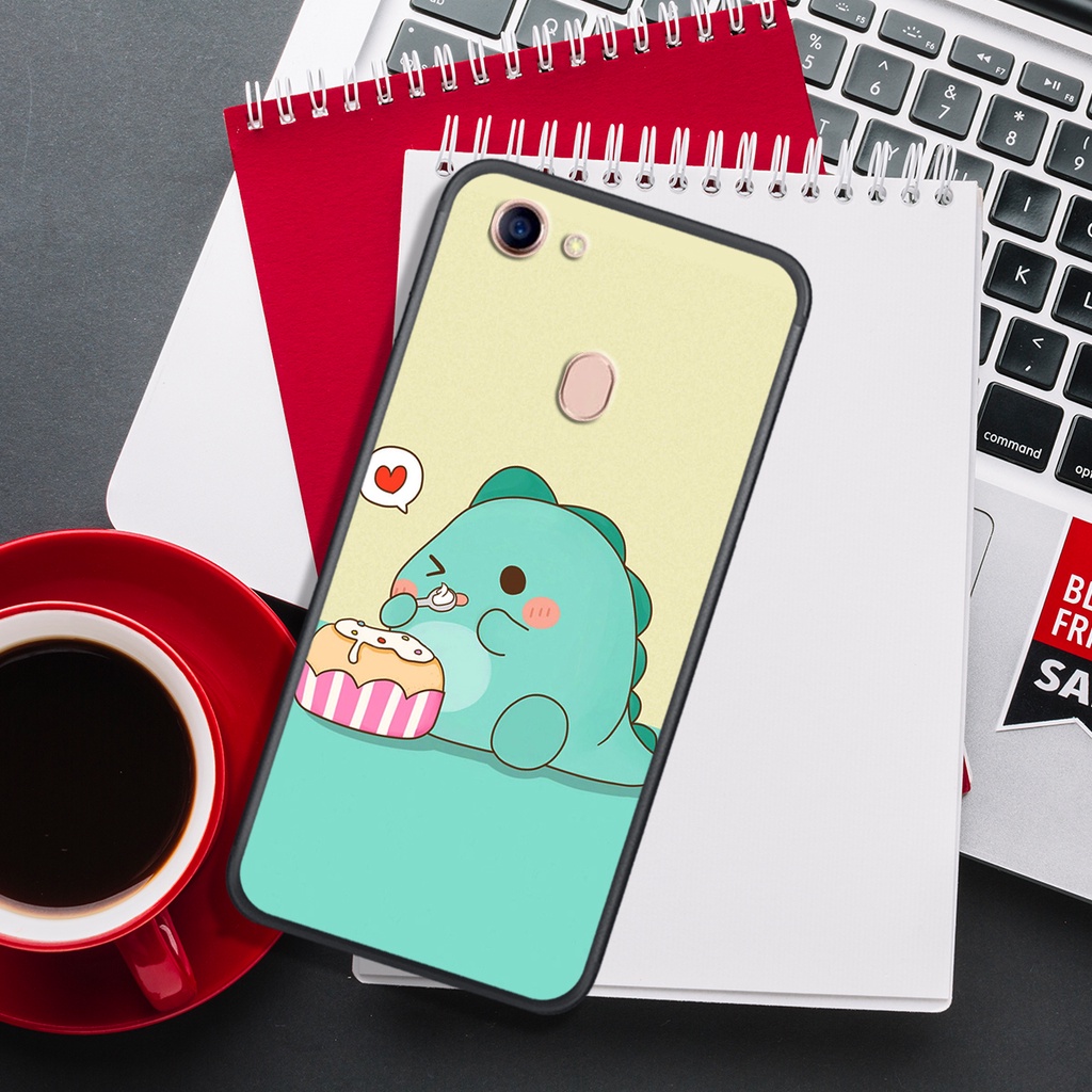 [HOT]ỐP OPPO OPPO F5 - F7  , IN HÌNH KHỦNG LONG CHIBI SIÊU DỄ THƯƠNG.
