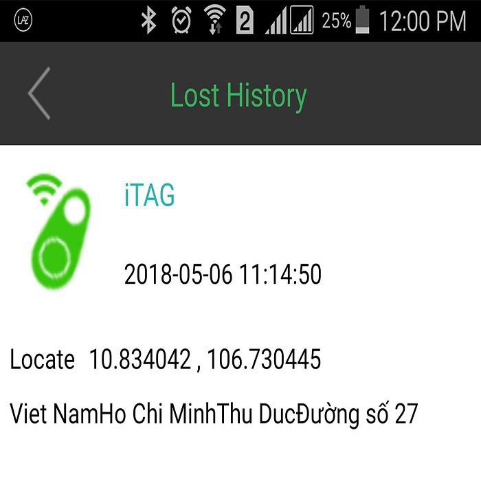 Thiết bị định vị thông minh qua bluetooth Itag