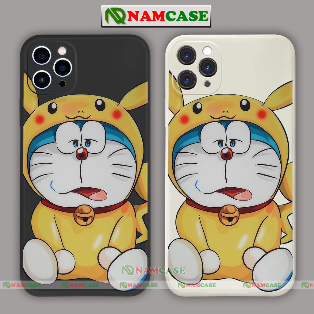 Ốp lưng iPhone cặp đôi hoạt hình Doraemon dễ thương đẹp cạnh viền vuông ip 6/6s/7/8/X/XS/XR/11/12/13/14 Pro Plus Max