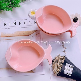 Bát sứ cá trái tim size lớn cho bé ăn dặm
