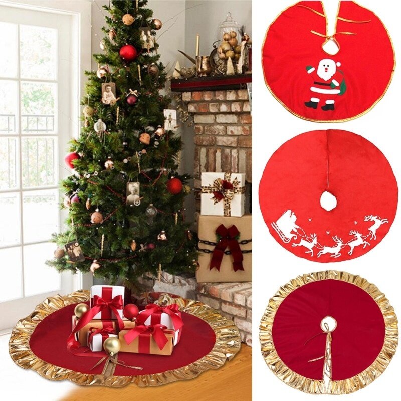 Tấm vải phủ cây thông noel 60/90/100cm trang trí nhà ở tùy chọn