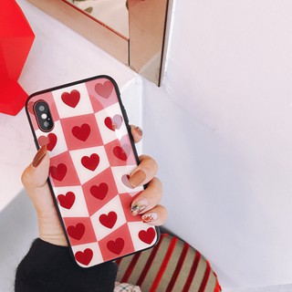 Ốp kính cường lực cao cấp TIM TRẮNG ĐỎ