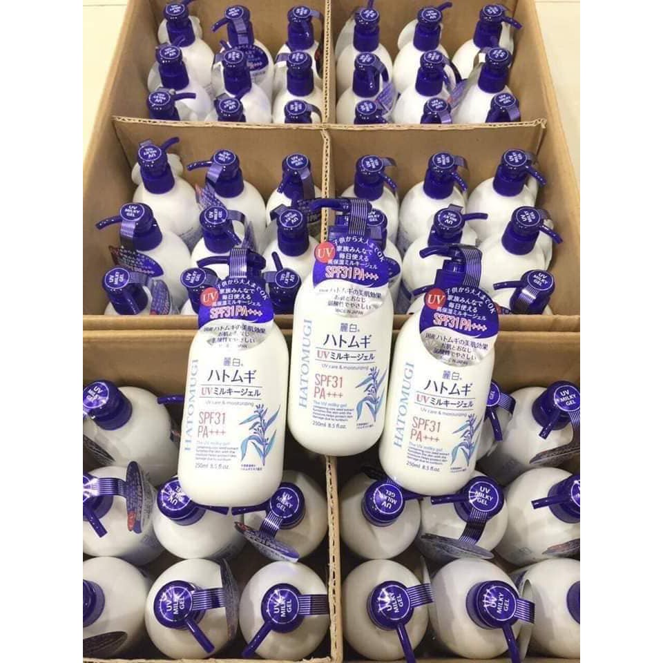 Sữa dưỡng thể chống nắng Hatomugi 250ml SPF31 PA+++ Nhật Bản | BigBuy360 - bigbuy360.vn