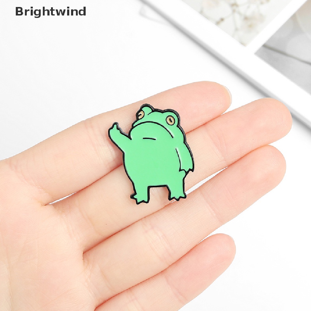 Ghim cài hình ếch tráng men trang trí cổ áo/ quần áo/ balo cho nữ