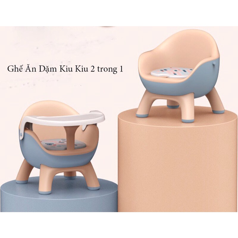 Ghế Ăn Dặm Tập Ăn Cho Bé Gấp Gọn Chân THấp Có Còi Kêu