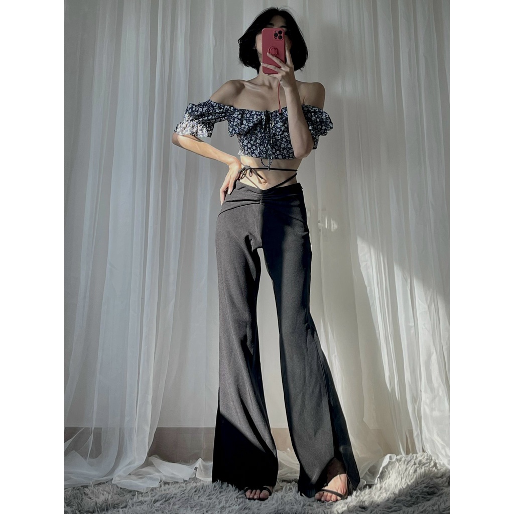 Quần dài Jaune màu đen,trắng -Shei pant