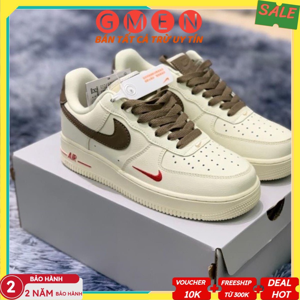 Giày AF1 Vệt nâu , Air Force 1 hàng đẹp dành cho Nam Nữ, Da Xịn Đế Air gmen_shop