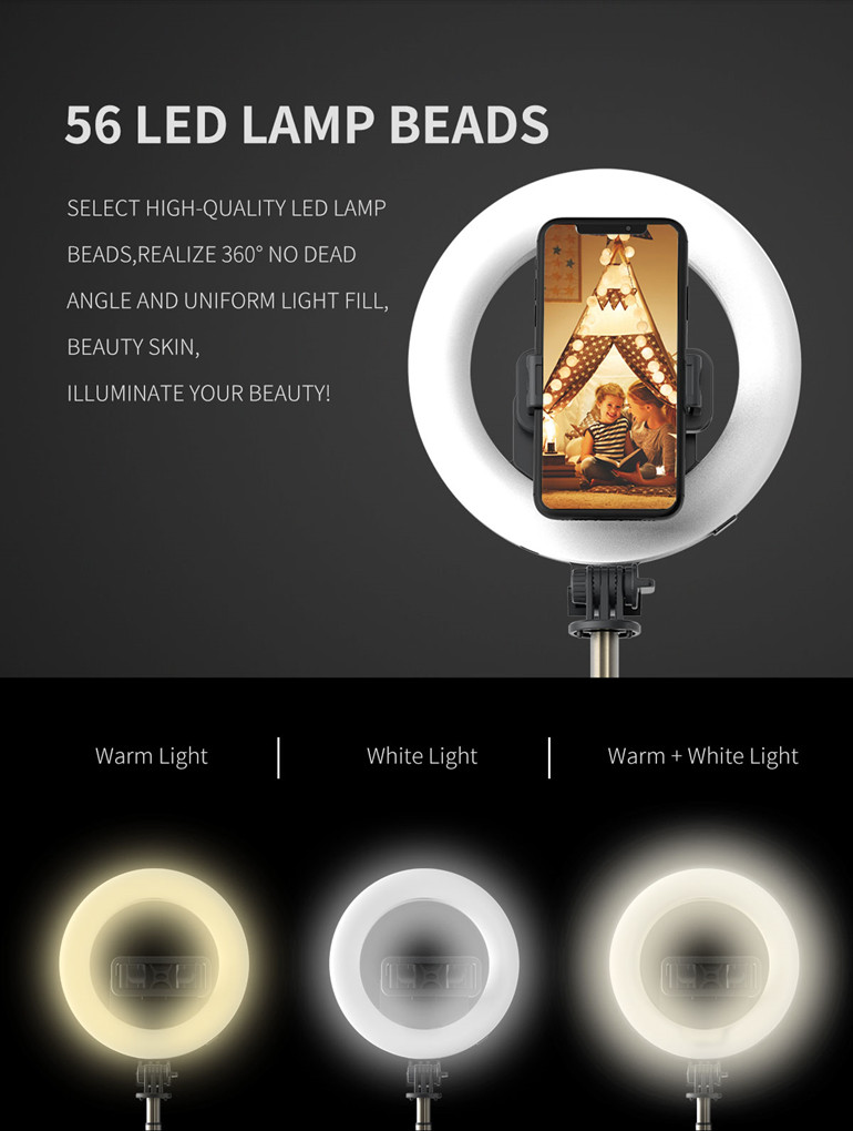 Gậy Chụp Ảnh Selfie 4 Trong 1 Có Đèn Led Kết Nối Bluetooth Kèm Điều Khiển Từ Xa | BigBuy360 - bigbuy360.vn