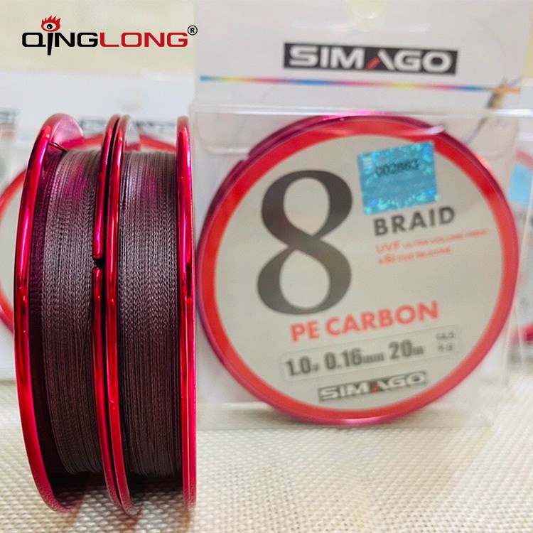 Dây dù Pe carbon 20m QingLong - Dây dù PE Carbon có lõi 20m