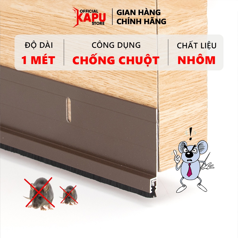 Thanh dán chân cửa KAPU bằng nhôm. keo dán tốt có kèm ốc vít dễ lắp đặt chống chuốt, gió lừa, côn trùng cực tốt