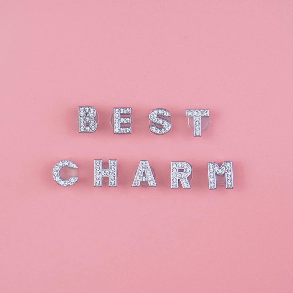 Đồ trang trí hình chữ cái/ số bằng hợp kim xinh xắn cho giày Crocs