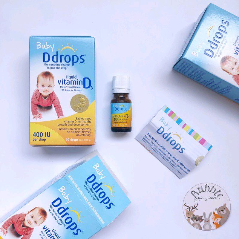 Vitamin D3 cho bé 0m+ Baby Ddrops 90 giọt