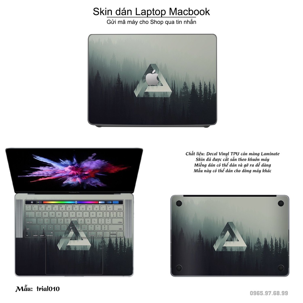 Skin dán Macbook mẫu Đa giác (đã cắt sẵn, inbox mã máy cho shop)