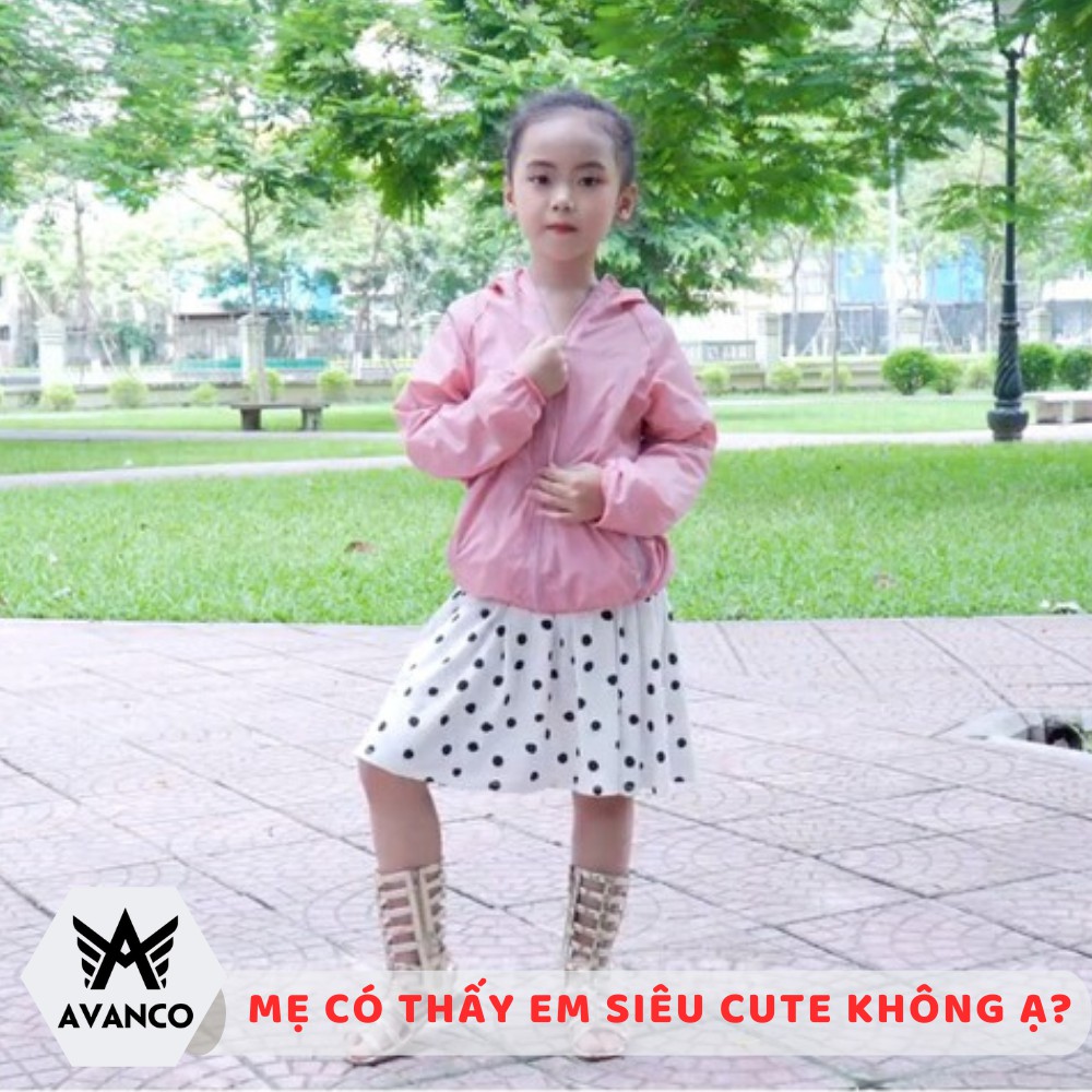 [UNIQLO] Áo khoác gió trẻ em Hồng Phấn, cho bé gái và bé trai