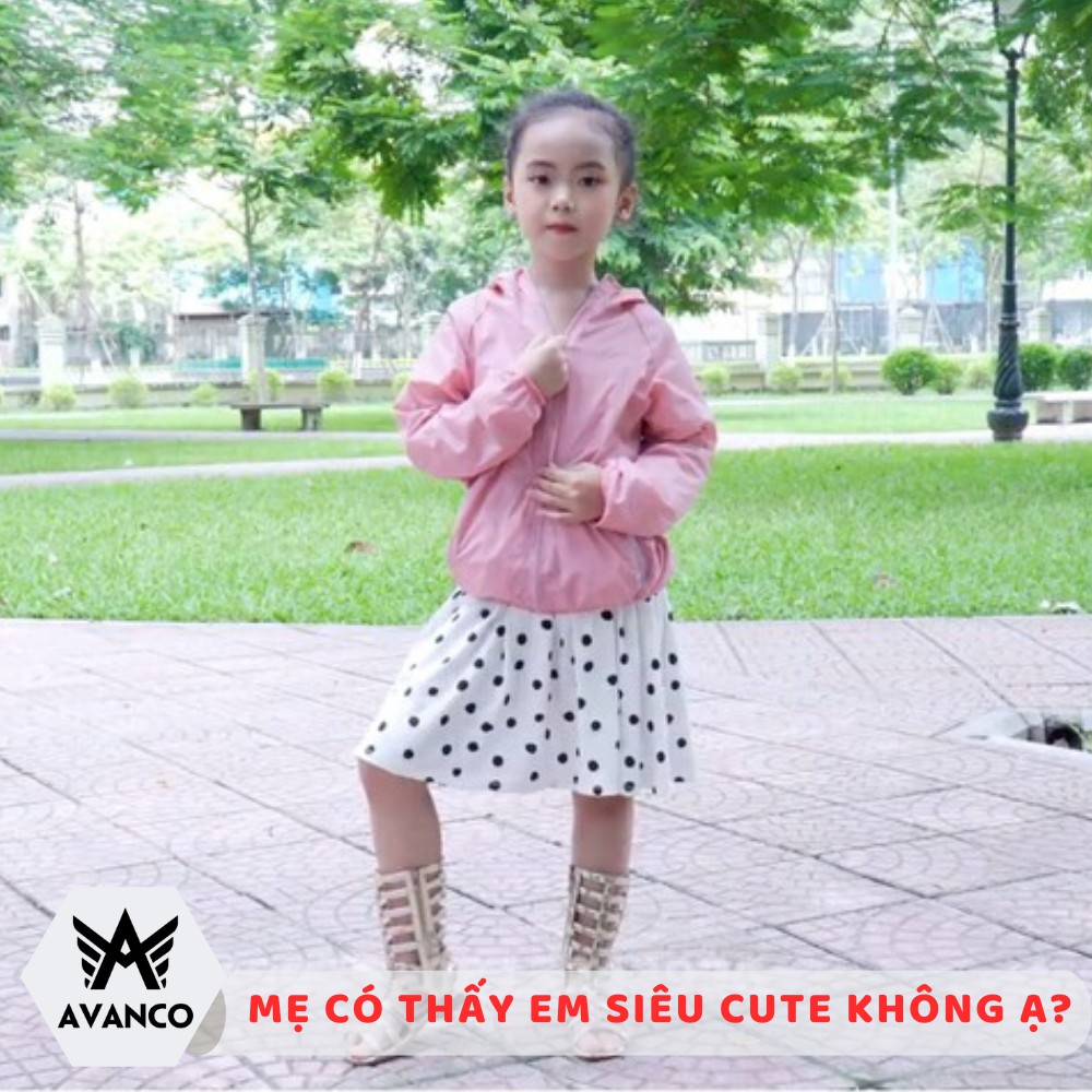 Áo khoác gió trẻ con cho bé gái và bé trai từ 18 - 45kg Hàng Công Ty, Avanco KGTE