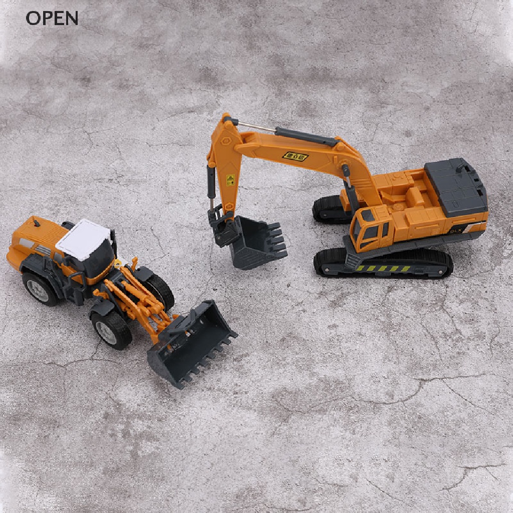 Op Đồ Chơi Mô Hình Cần Cẩu, Forklift, Máy Xúc Hợp Kim Xe Công Trường Cổ Điển my