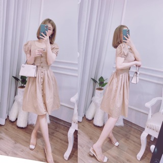 Set áo crop top_ chân váy xoè