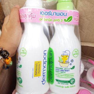 Cặp sữa tắm Dermapon 480ml+400ml Thái Lan