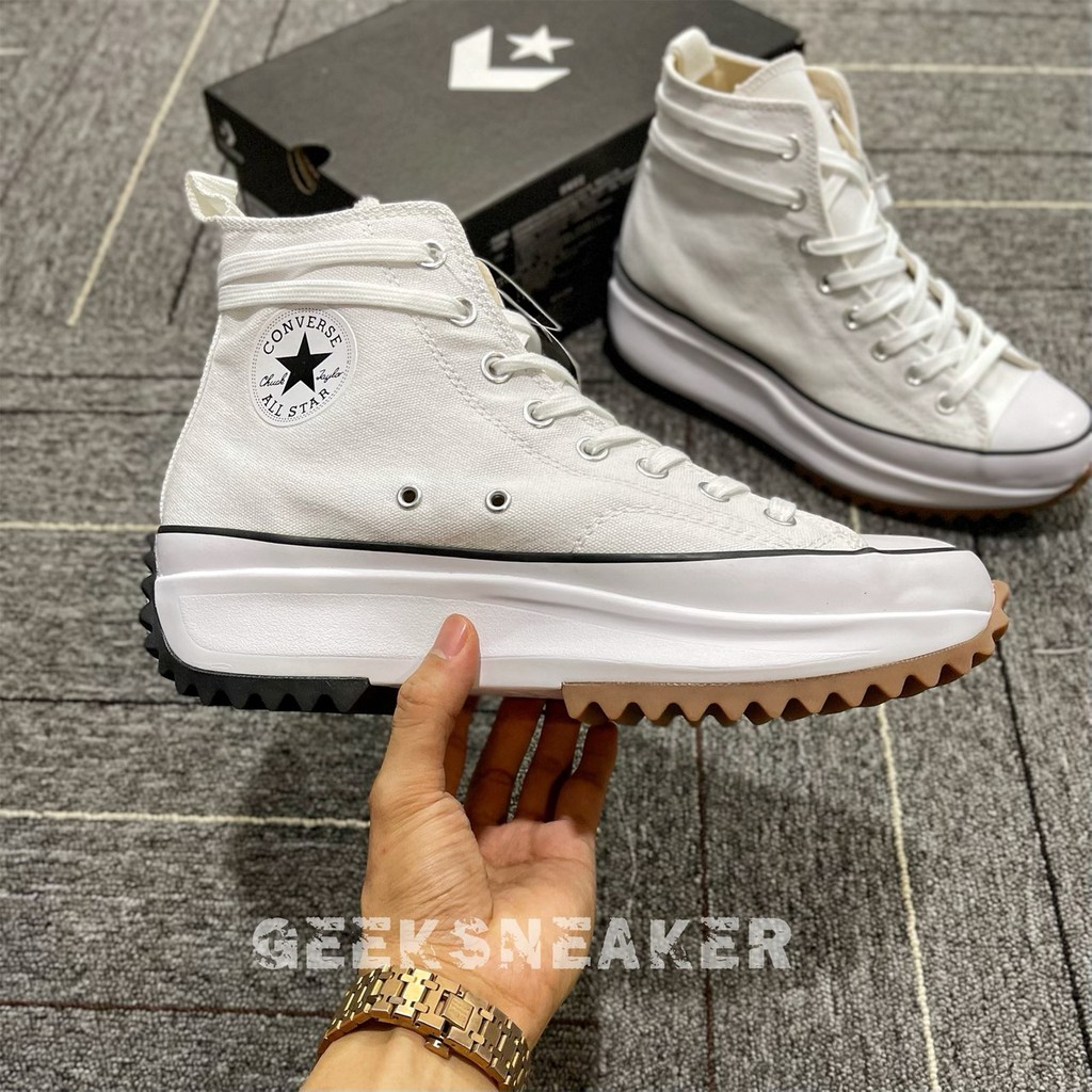 [GeekSneaker] Giày Cvs [White/Black] Run Star  Hike JW Anderson White - Sneaker Cổ Cao Màu Trắng