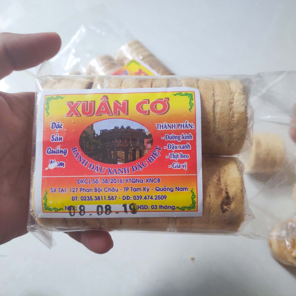 [Siêu ngon] Bánh đậu xanh nhân thịt - ĐẶC SẢN HỘI AN (bánh đậu xanh mặn) - Bánh kẹo tết Super Mint