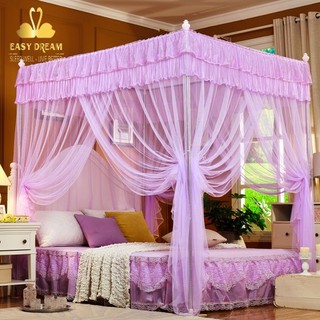 Mùng khung màn ngủ chống muỗi inox cao cấp không khoan tường EASY DREAM  vải tuyn mắt nhỏ