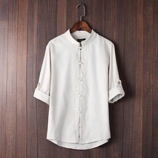 Trơnbaju harga borongBruce Lee Yewen Áo Sơ Mi Võ Thuật Thái Cực Quyền Vải Lanh Cotton