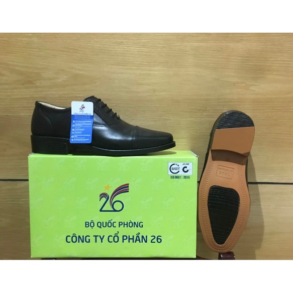 Giày da nam cao cấp buộc dây X26, đế vàng, da bò thật 100%, mũi có vân ngang, màu đen in vân tự nhiên, G20-04.