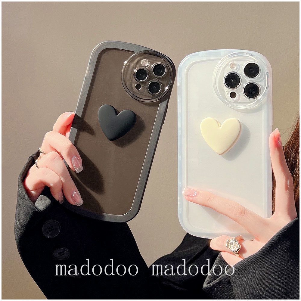 Samsung Galaxy A73 A13 A52 A52S 4G 5G A03 A03S A02S A50 A50S A30S A22 LTE M22 M32 INS Candy Simple 3D Love Oval Edge Tpu Clear Soft Phone Case NKS 18