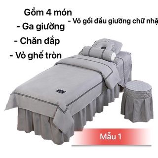 Bộ ga giường 4 món cotton