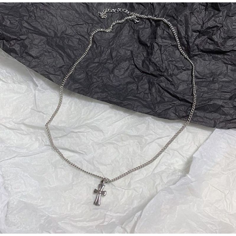 Dây Chuyền mắt xích thánh giá chrome hearts mini thép không gỉ phong cách Hàn Quốc