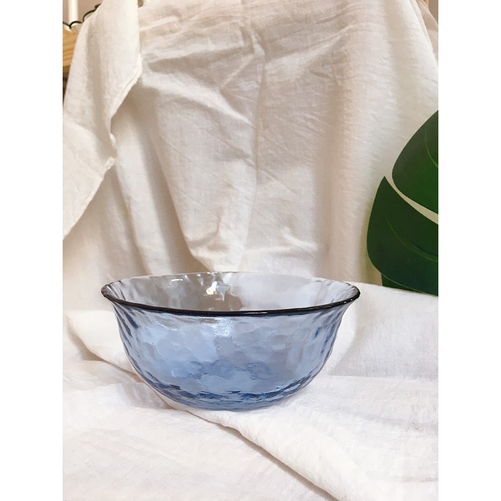 Chén thủy tinh xanh vẩy cá