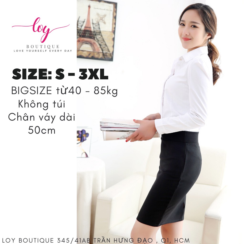 [BIGSIZE S-3XL] Chân váy bút chì công sở - lưng cao - xẻ sau- chất thun dày - ôm dáng không nhăn không xù không dão | BigBuy360 - bigbuy360.vn