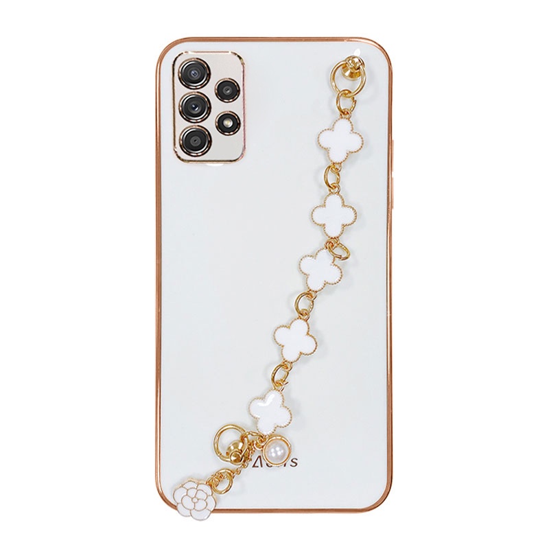 Ốp Điện Thoại Silicon Mềm Có Dây Đeo Tay Thời Trang Cho Samsung Galaxy A13 A05 A23 A33 A53 A73 A03 A03S 4G 5G