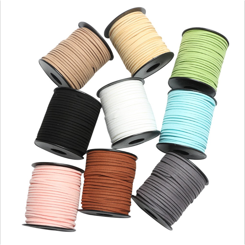 Cuộn Dây Da Lộn Dài 5 Yard Dày 3mm Dùng Làm Đồ Thủ Công