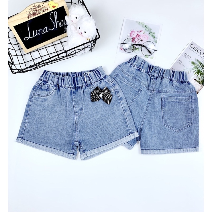 Quần short jean bé gái  quần co giãn mềm mại LUNASHOP M2236