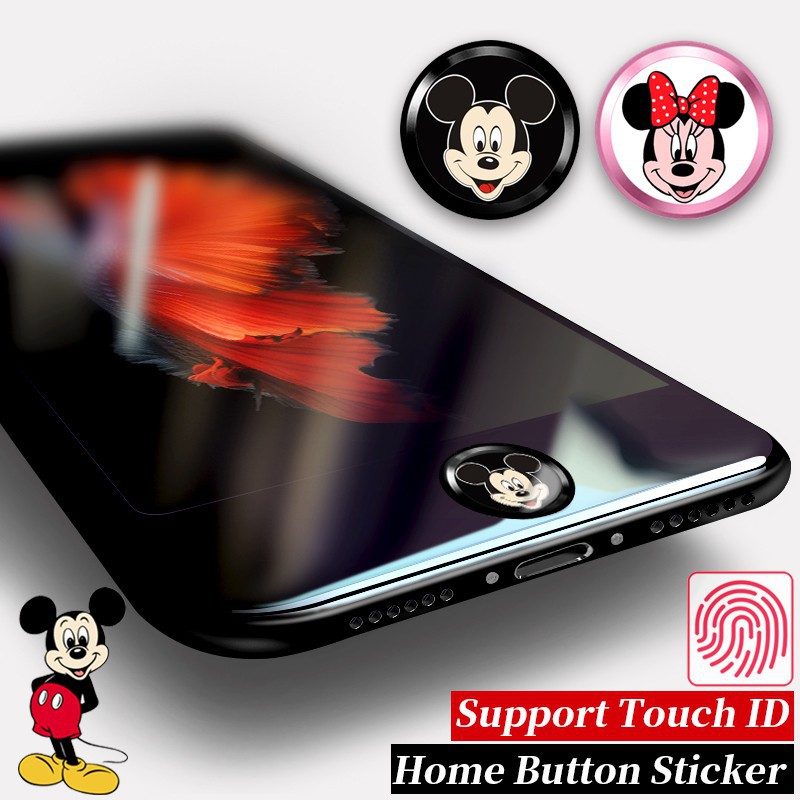 Miếng dán nút bấm họa tiết hoạt hình 3D độc đáo thích hợp cho điện thoại iPhone
