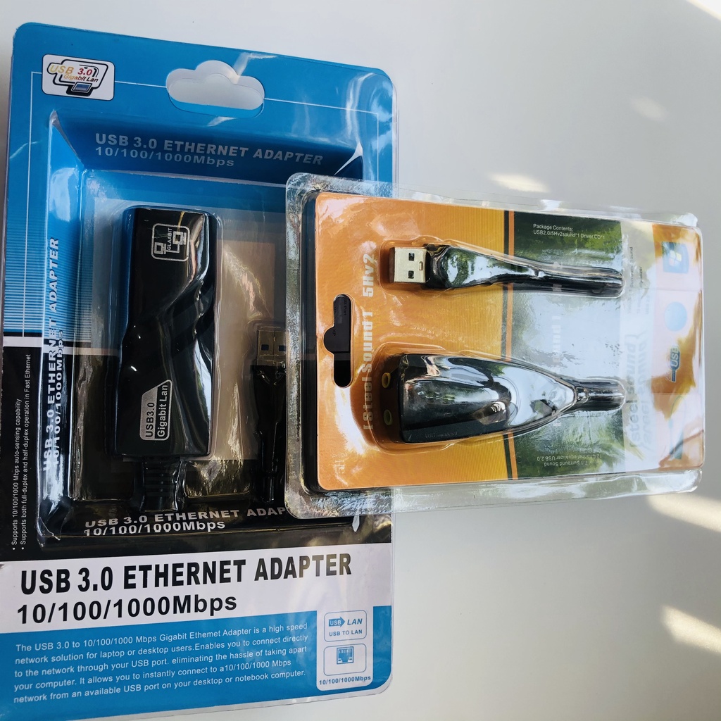 Combo USB 3.0 to Gigabit Ethernet Adapter và USB Sound 5Hv2 loại tốt