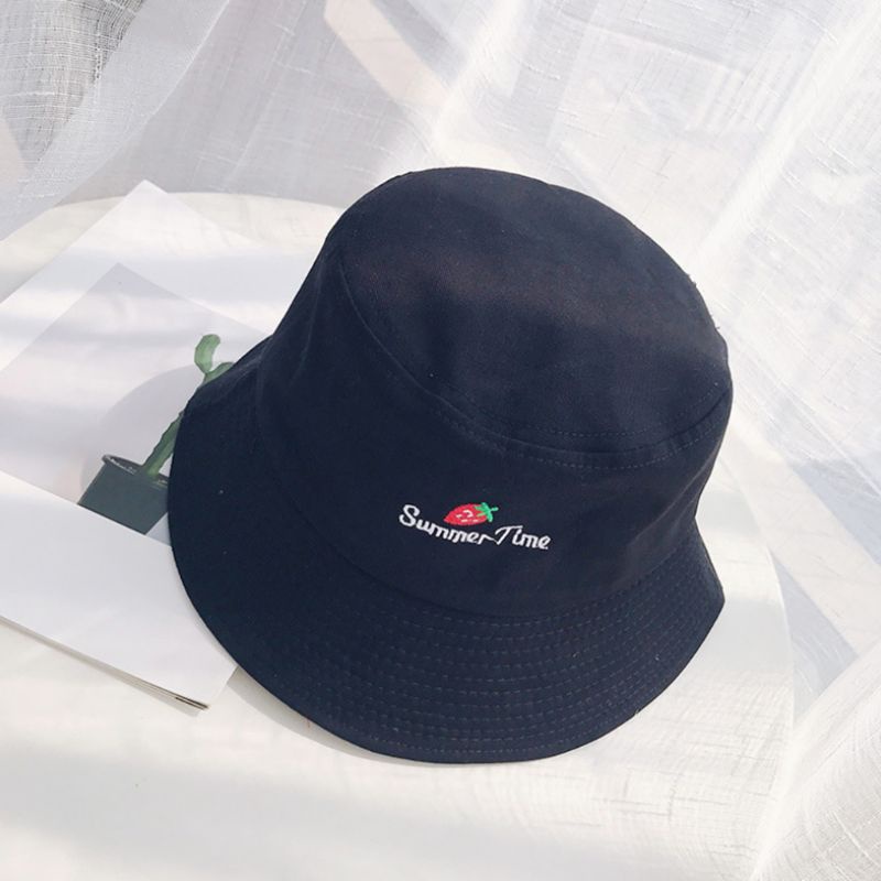 Nón Tai Bèo Rộng Vành Thêu Chữ 22 Màu Thời Trang Mùa Hè Cho Nữ