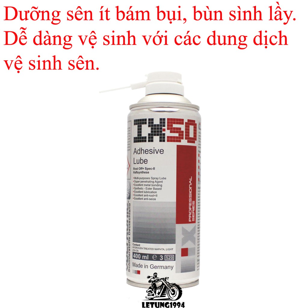 Dưỡng sên IX50 Voltronic Chính Hãng bôi trơn bảo dưỡng sên giá rẻ nhất miền Bắc