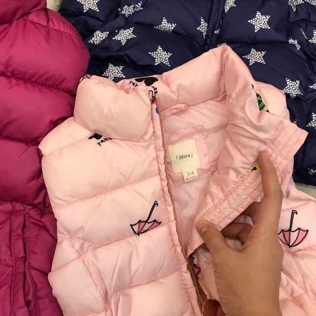 Áo phao gile bé gái Sfera xuất cực xịn