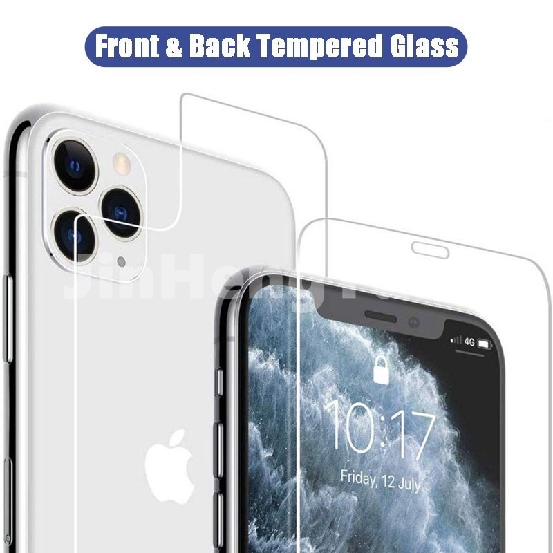 Kính cường lực bảo vệ mặt trước và sau điện thoại iPhone 11 12 Pro XS Max Mini XR X 7 8 6s Plus SE2020