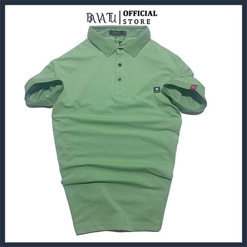 Áo polo xanh công sở có cổ chất cotton xuất đẹp, áo phông thun nam cộc tay kiểu dáng đơn giản dễ phối đồ - BAVATU.